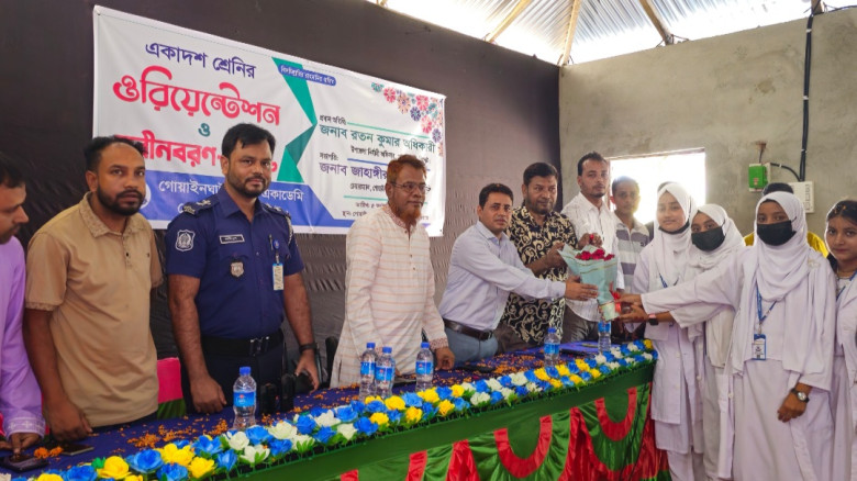 পিছিয়ে পড়া জনগোষ্ঠীর মাঝে শিক্ষার আলো ছড়ানোর প্রত্যয়ে গোয়াইনঘাট মডার্ন একাডেমিতে নবীনবরণ